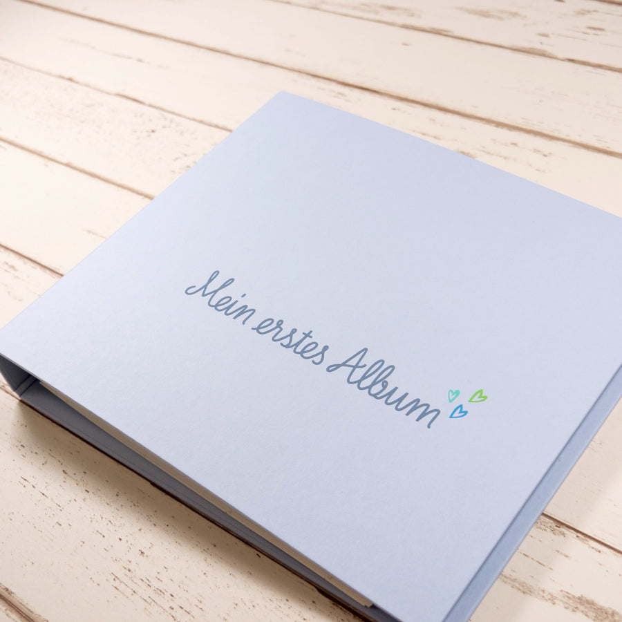 Gästebuch Geburt mit Babytagebuch blau