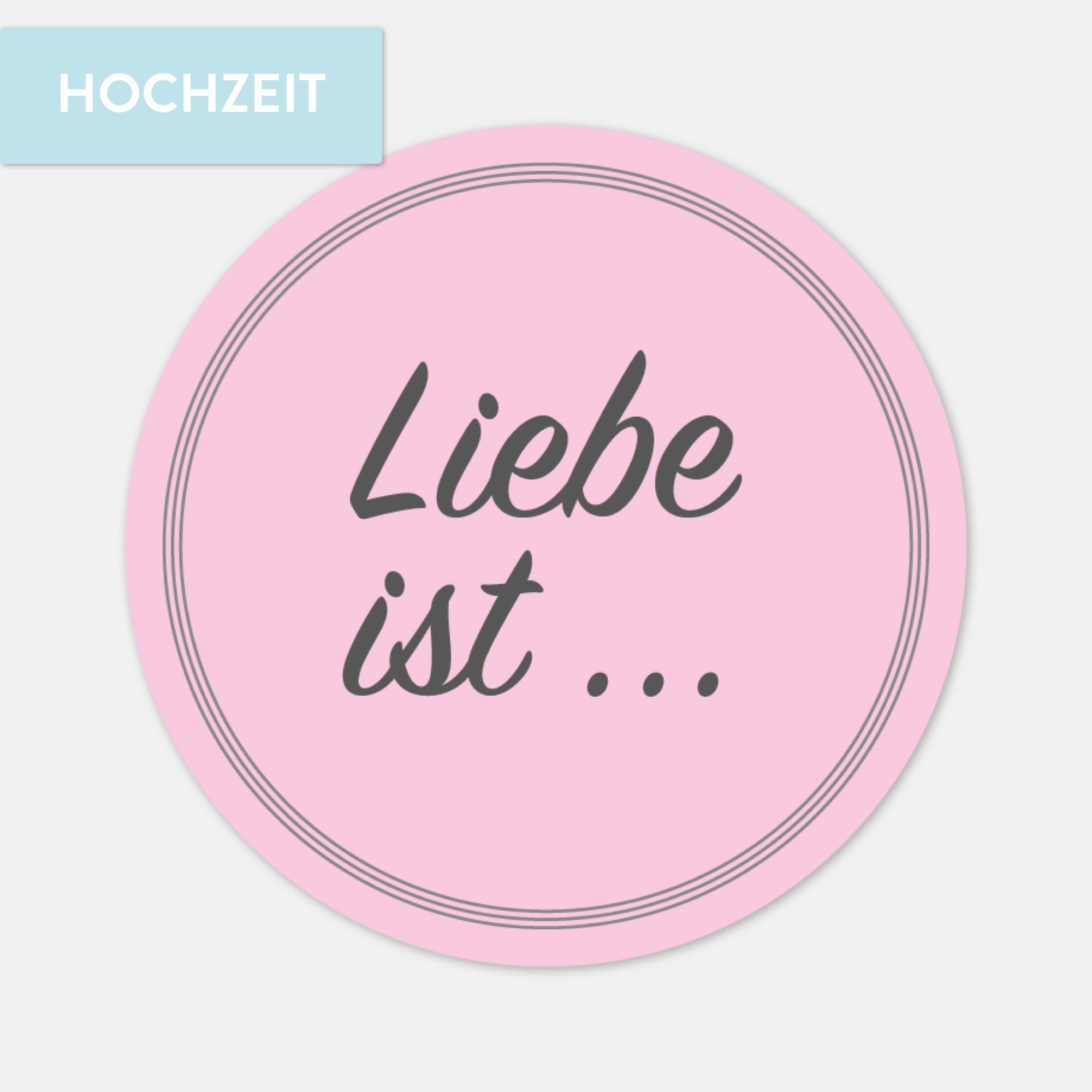 Gästebuch Sticker  Hochzeit  Liebe ist