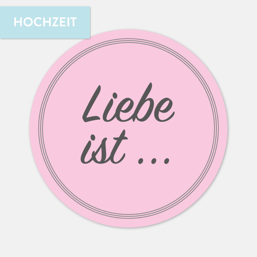 Gästebuch Sticker  Hochzeit  Liebe ist