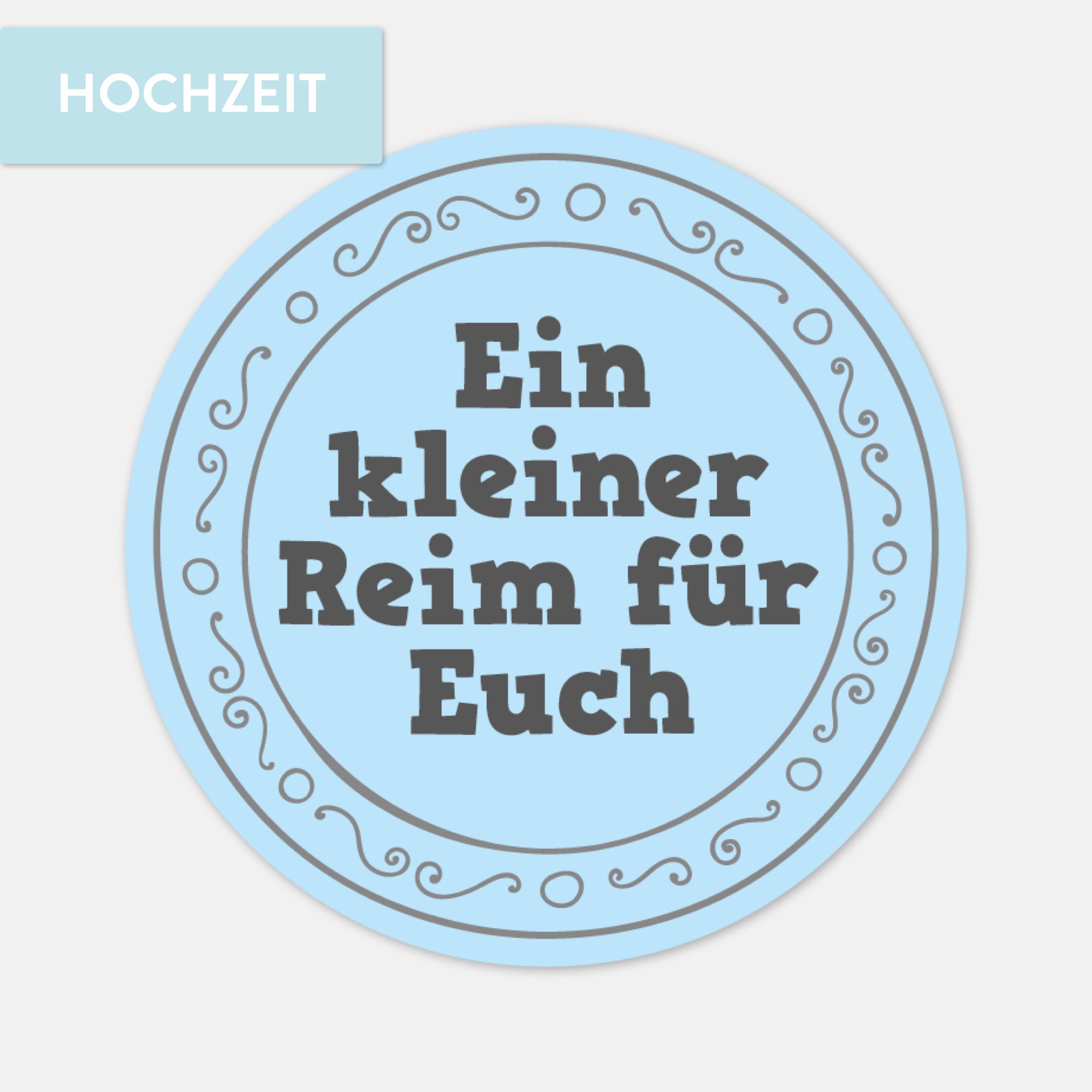 Gästebuch, Sticker, Hochzeit, ein kleiner Reim für Euch