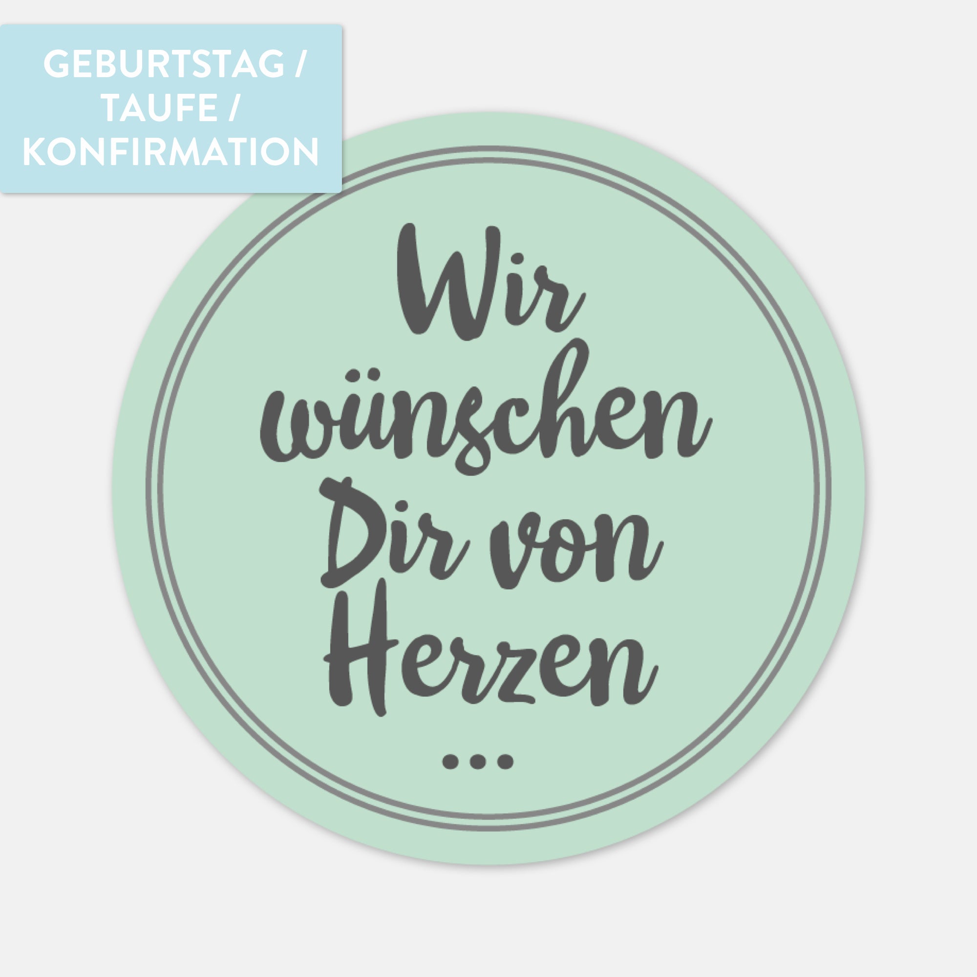 Gästebuchsticker, Wir wünschen dir von Herzen