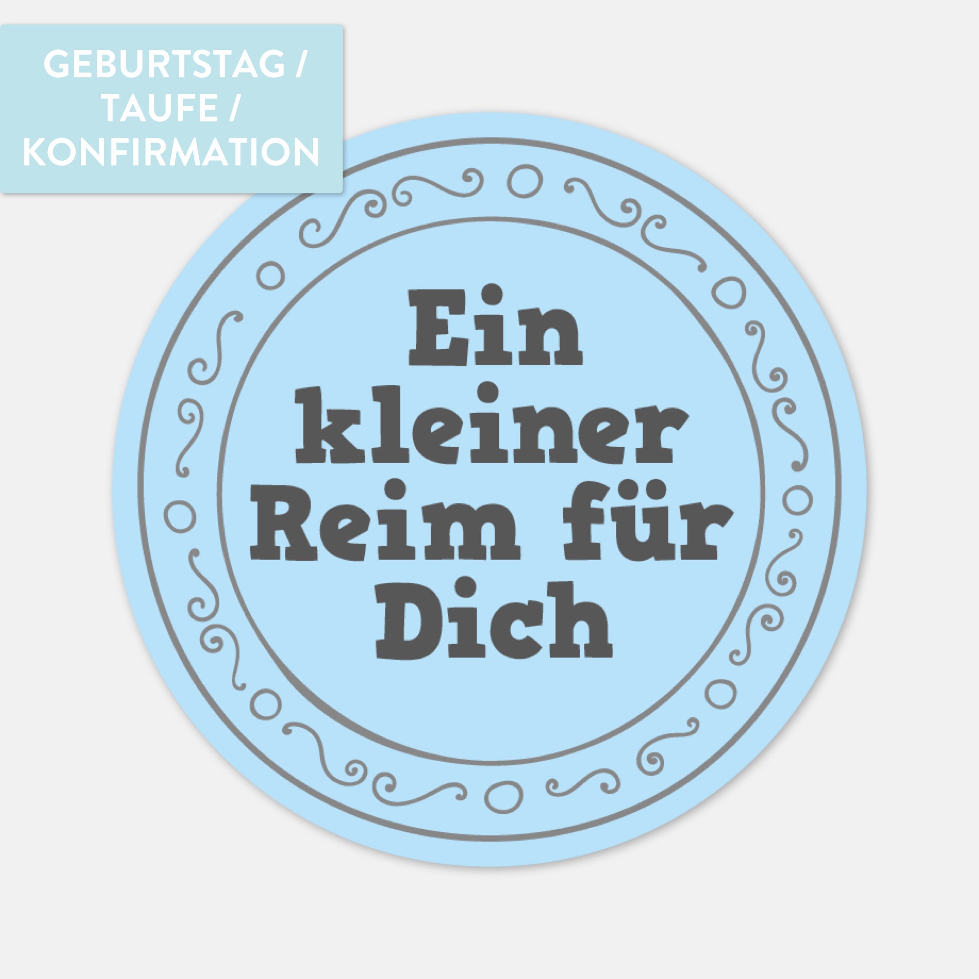 Gästebuch Sticker, Ein kleiner Reim für dich