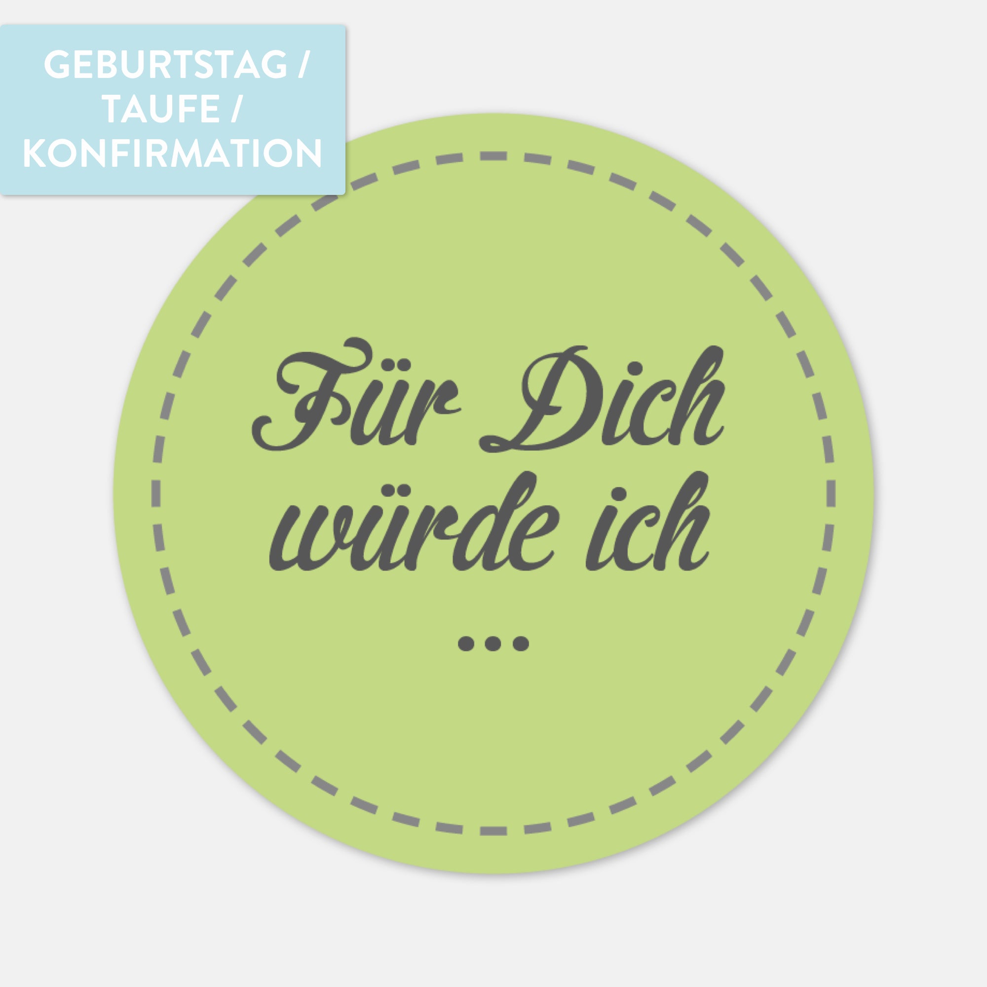 Gästebuch Sticker  Für dich würde ich ...