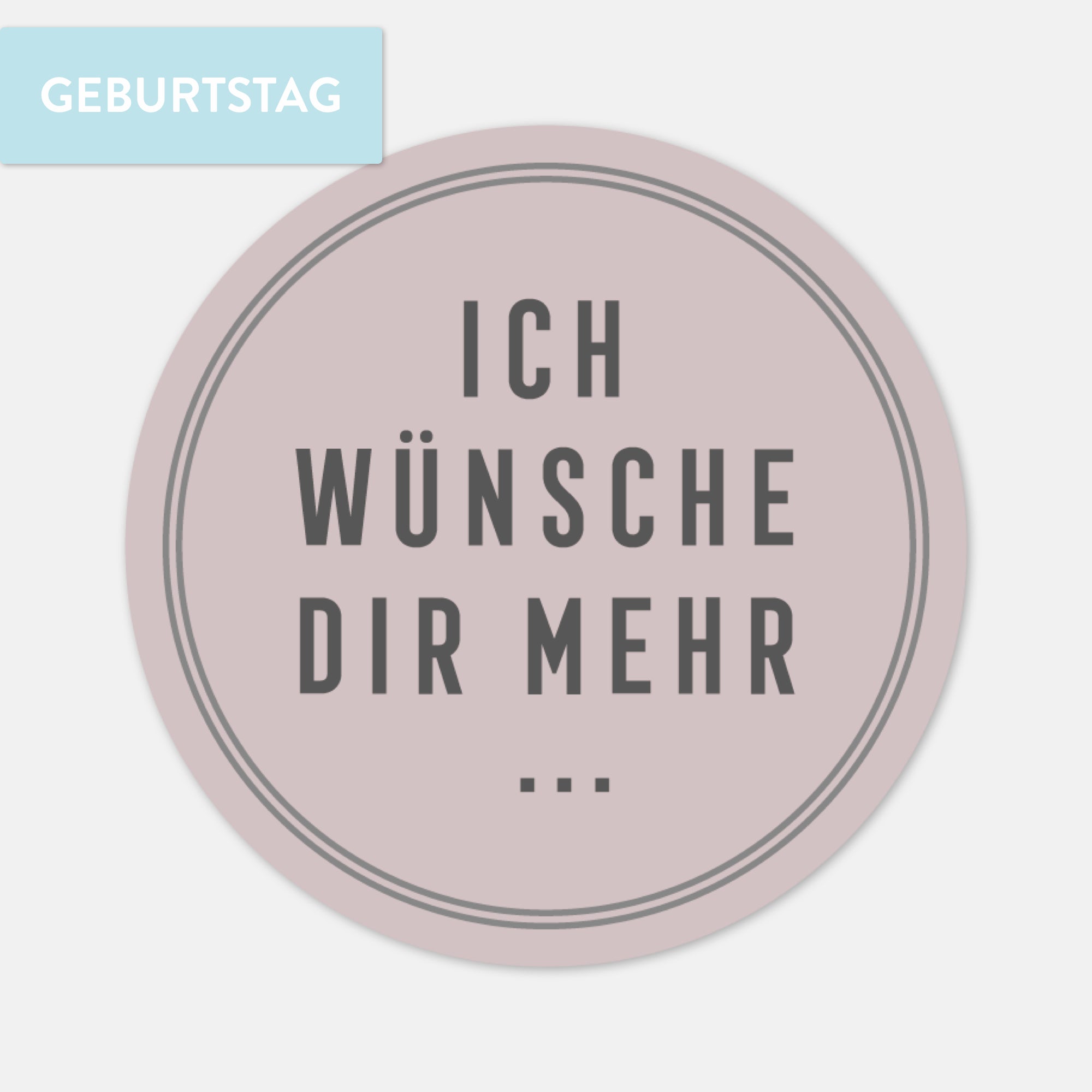 Gästebuch sticker,  Ich wünsche dir mehr ...