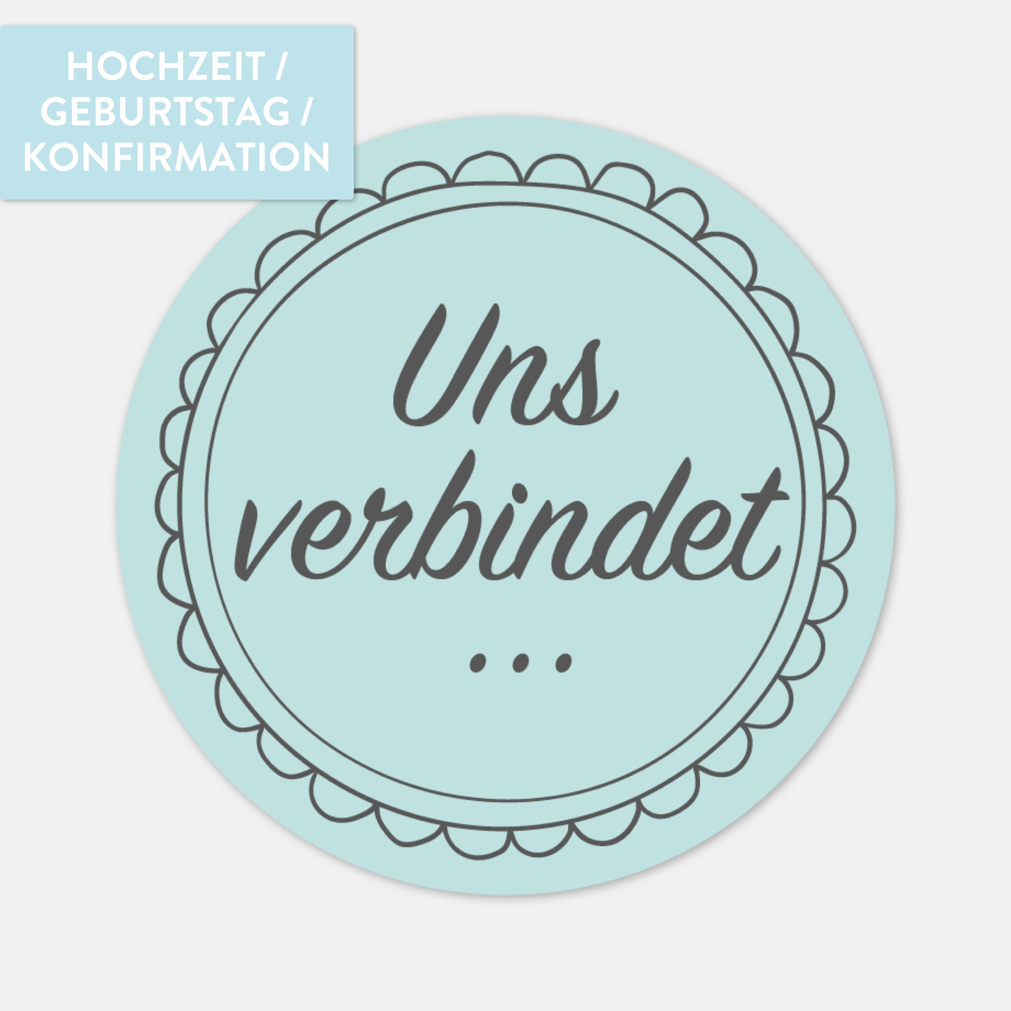 Gästebuch Aufkleber, Uns verbindet ...